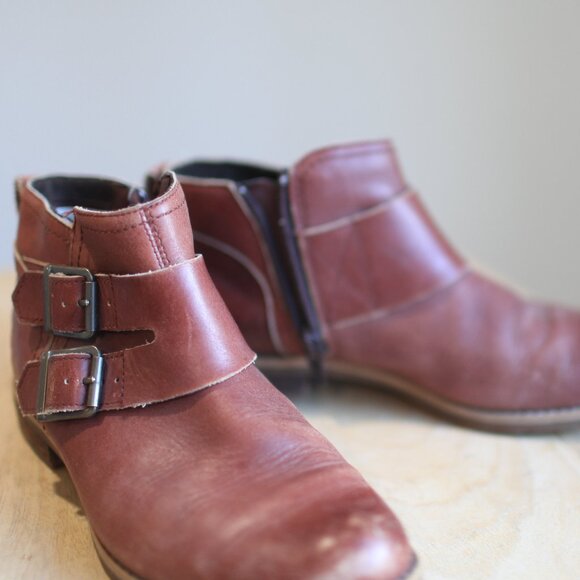 TIMBERLAND earthkeepers savin hill double buckle brown leather ankle boots 7 - Picture 7 of 9